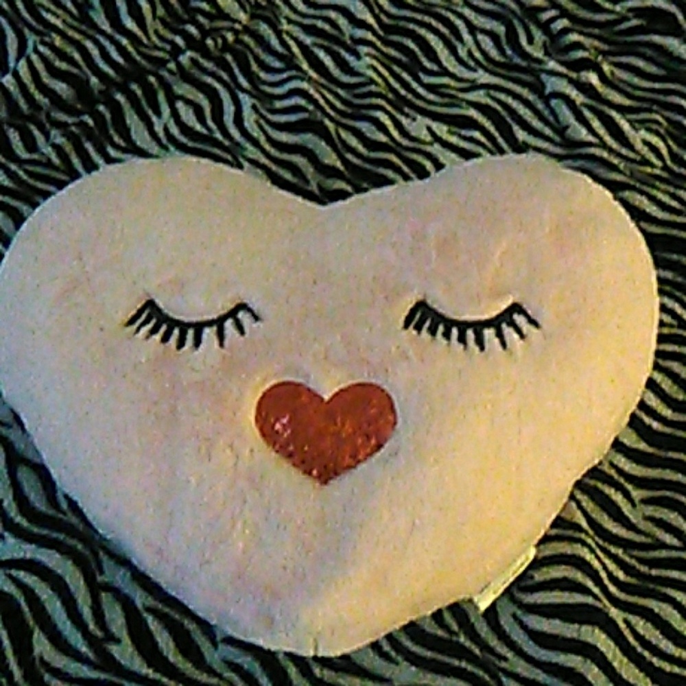 Pink plush pillow